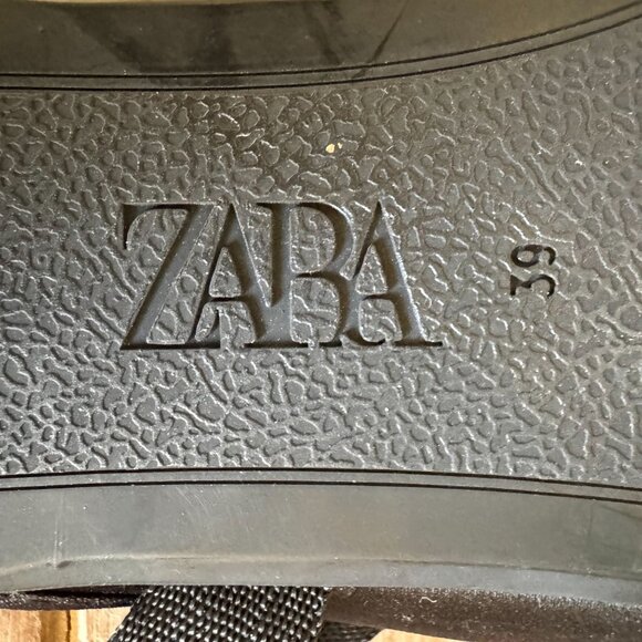 Zara Black Satin Mule Ankle Wrap Bow Detail Minimalist Ballet Flat Size 39 / 8 - Picture 15 of 15